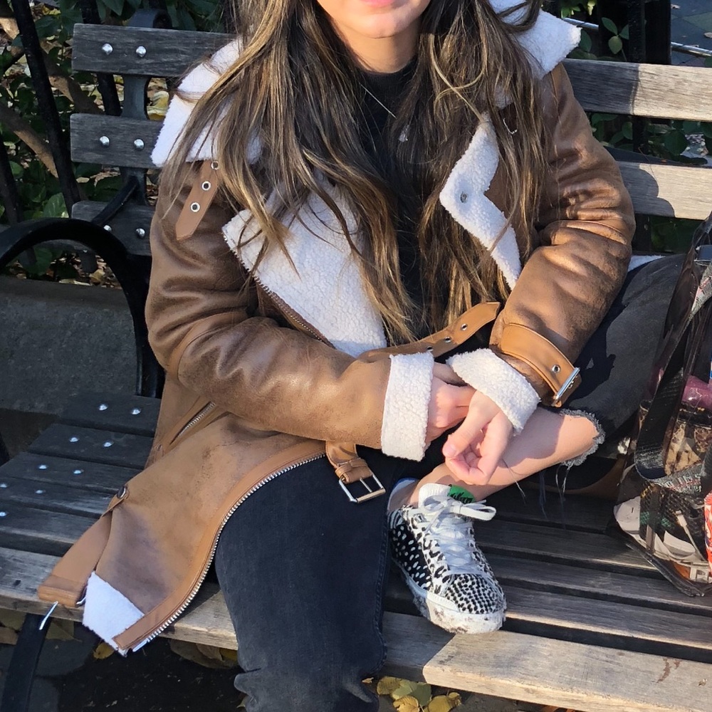Avec Les Filles Oversized Sherpa Jacket